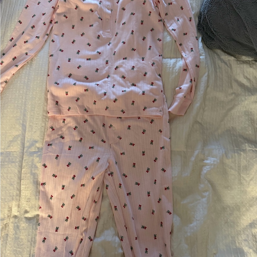Pink Floral Pajamas